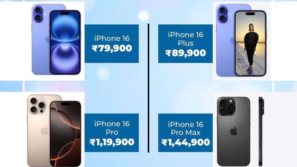 iPhone 16 Variant Prices In India